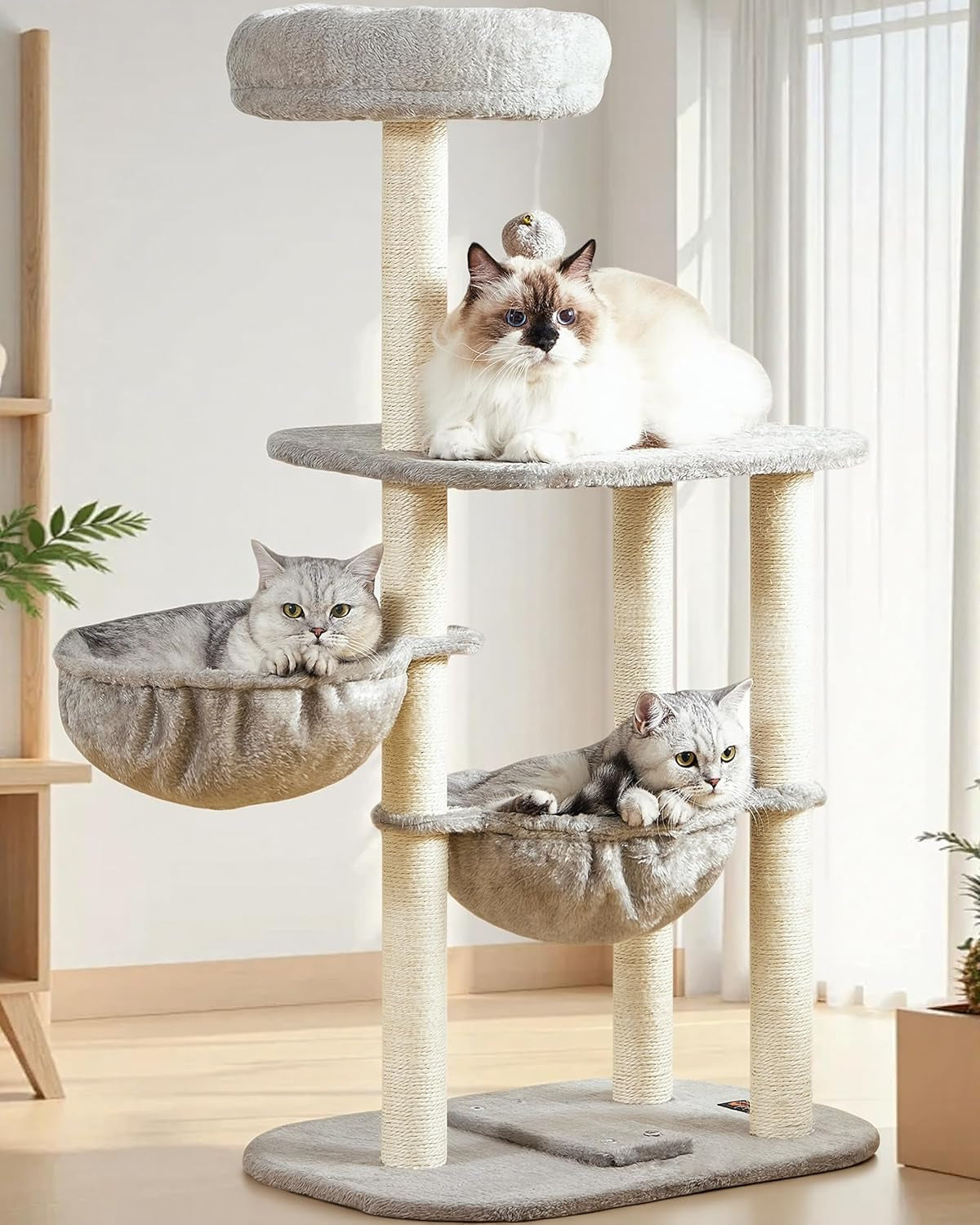 small-cat-tree-tower-with-lots-of-scratching-posts-42-inch-medium-compact-cats-scratch-house-with-hammock-perch-for-multi-level-2-kitty-indoor-corner-cat-bed-condo-climbing-gym-towers-furniture