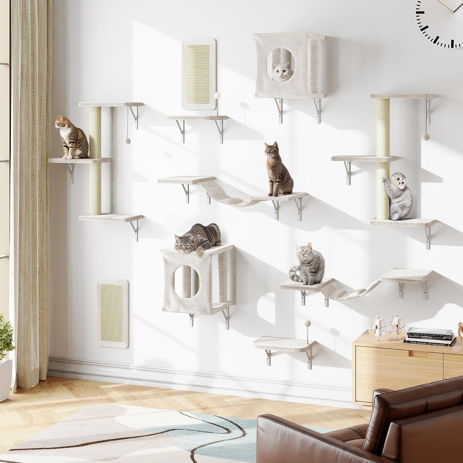 nunu-lab-wall-mounted-cat-furniture-set-6-pcs-climber-set-with-house-bridge-steps-scratcher-board-diy-walls-playground-indoor-cat-shelves-gray