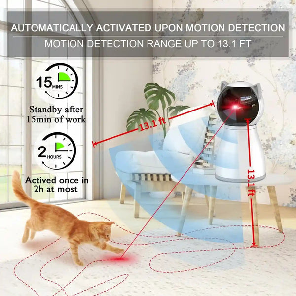 YVE LIFE Cat Toys Laser for Indoor Cats,The 4Th Generation Real Random Trajectory Motion Activated Rechargeable Automatic Cat Laser Toy,Interactive Cat Toys for Bored Indoor Cats/Kittens3