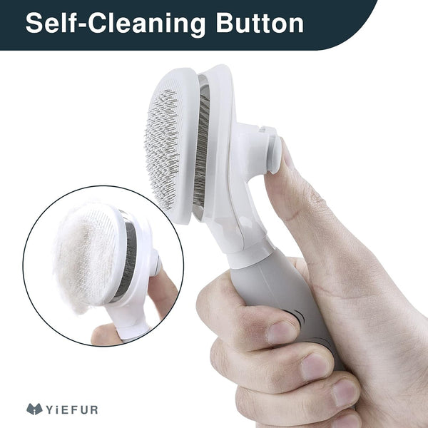 Cat Brush for Shedding, Self Cleaning Brush for Long & Short Hair Cats | Removes Loose Hair,Gentle Massage,For Indoor Cats,Reduces Shedding,Soft Rounded Tips,Ergonomic Silicone Handle,Easy Grooming2