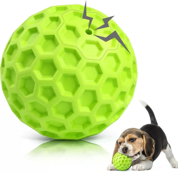 DISSKNIC Indestructible Squeaky Dog Ball, Relieves Anxiety, Cleans Teeth, Interactive Chew Toy for Aggressive Chewers, Dog Toy for Large Breeds, Outdoor Waterproof16