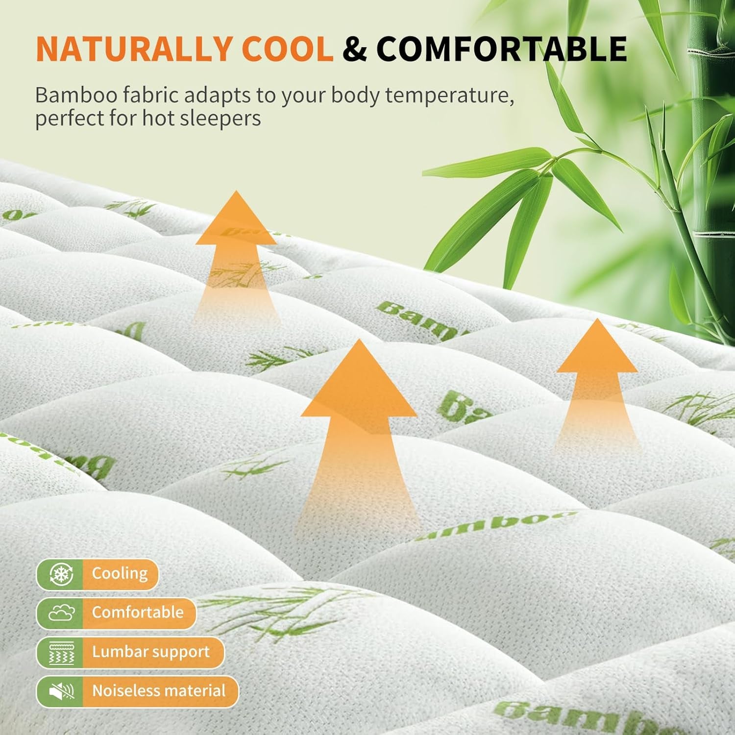 full-size-cooling-bamboo-mattress-topper-with-deep-pockets-soft-viscose-stretchable-pockets-cooling-pillow-top-relieves-back-pain-breathable-for-hot-sleepers