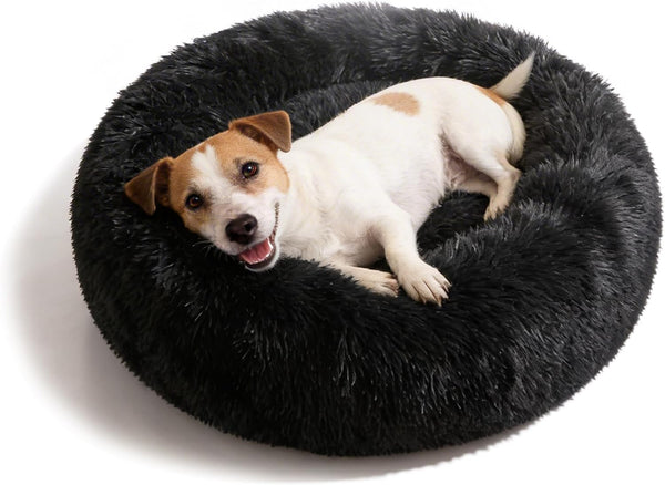 Small Calming Dogs Bed for Small Dogs Anti-Anxiety Machine Washable Fluffy Luxury Anti-Slip Waterproof Mute Base Warming Cozy Soft Pet Puppy round Bed24