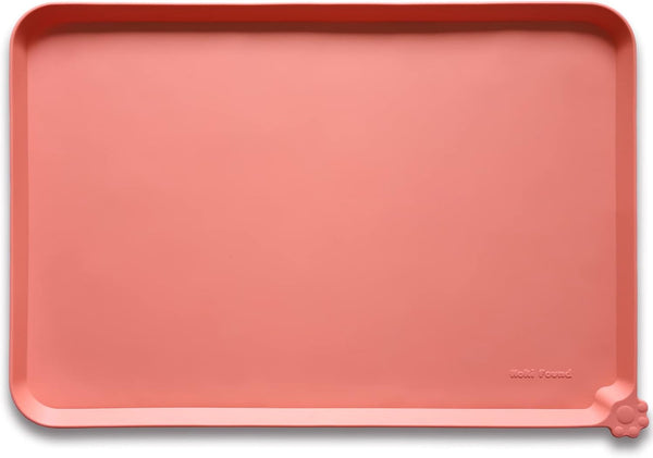 Hoki Found -Waterproof Pet Feeding Mats with High Lips - Multiple Size and Colors for Dogs, Cats & Others-G45
