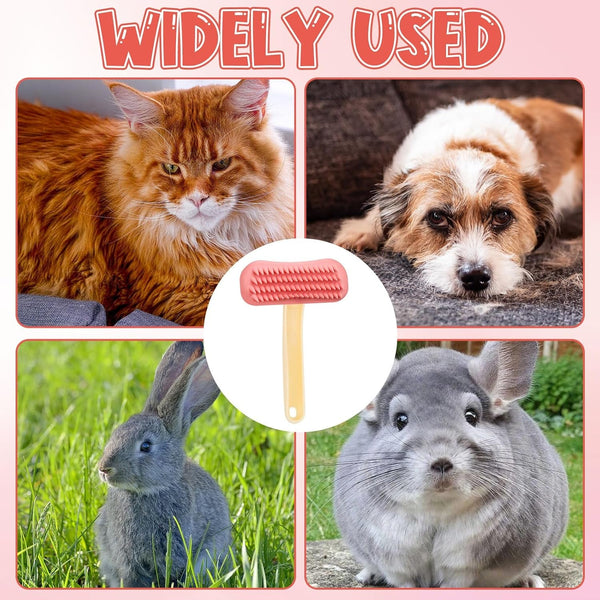 Rabbit Brush, Soft Silicone Small Animal Massage Comb, Practical Bunny Brush for Grooming, Bunny Grooming Kit Supplies Suitable for Cats Puppies & Other Pets7