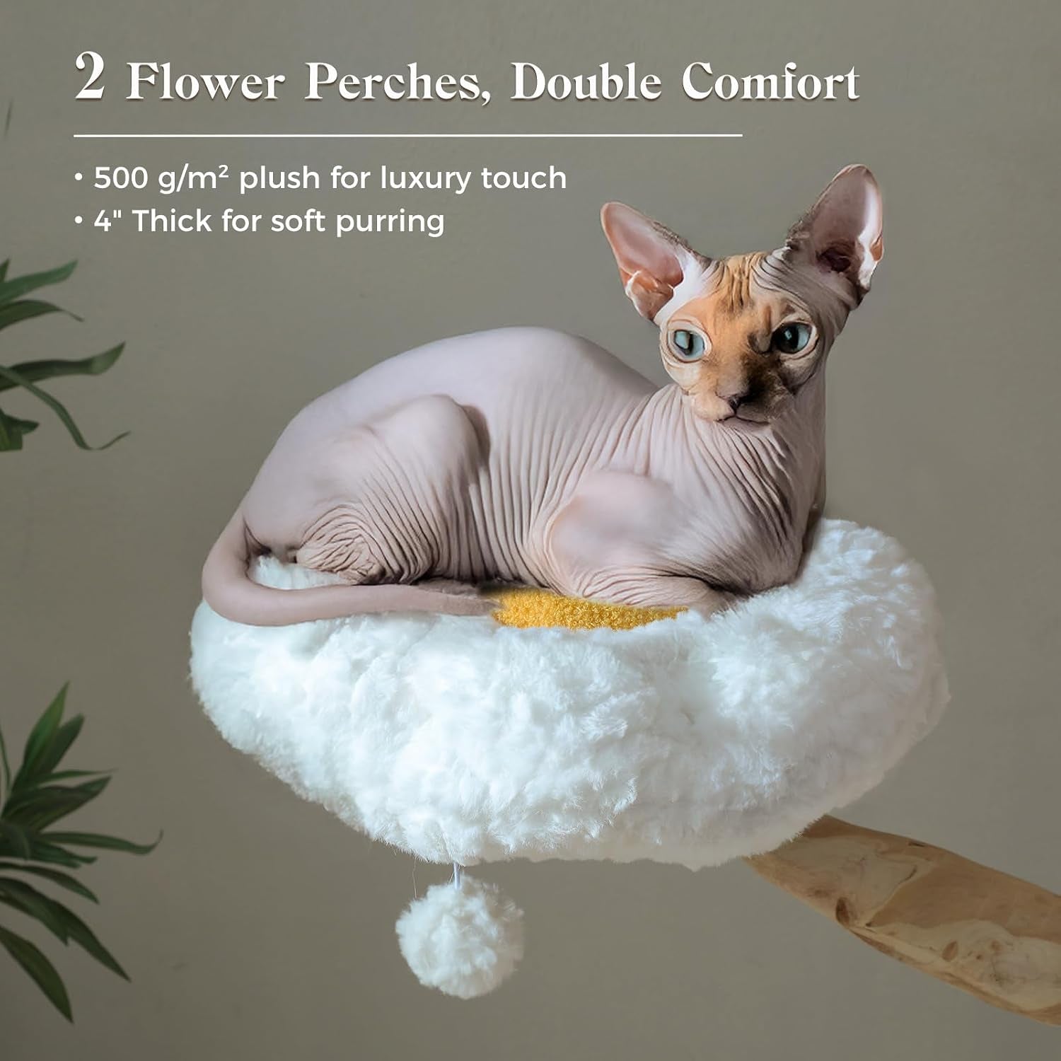 pawz-road-59-modern-cat-tree-natural-wood-cat-tower-for-large-cats-white-wicker-basket-bed-2-flower-perches-for-multi-cat-cat-tree-tower-with-large-condo-hammock-solid-wood-cat-tree-house