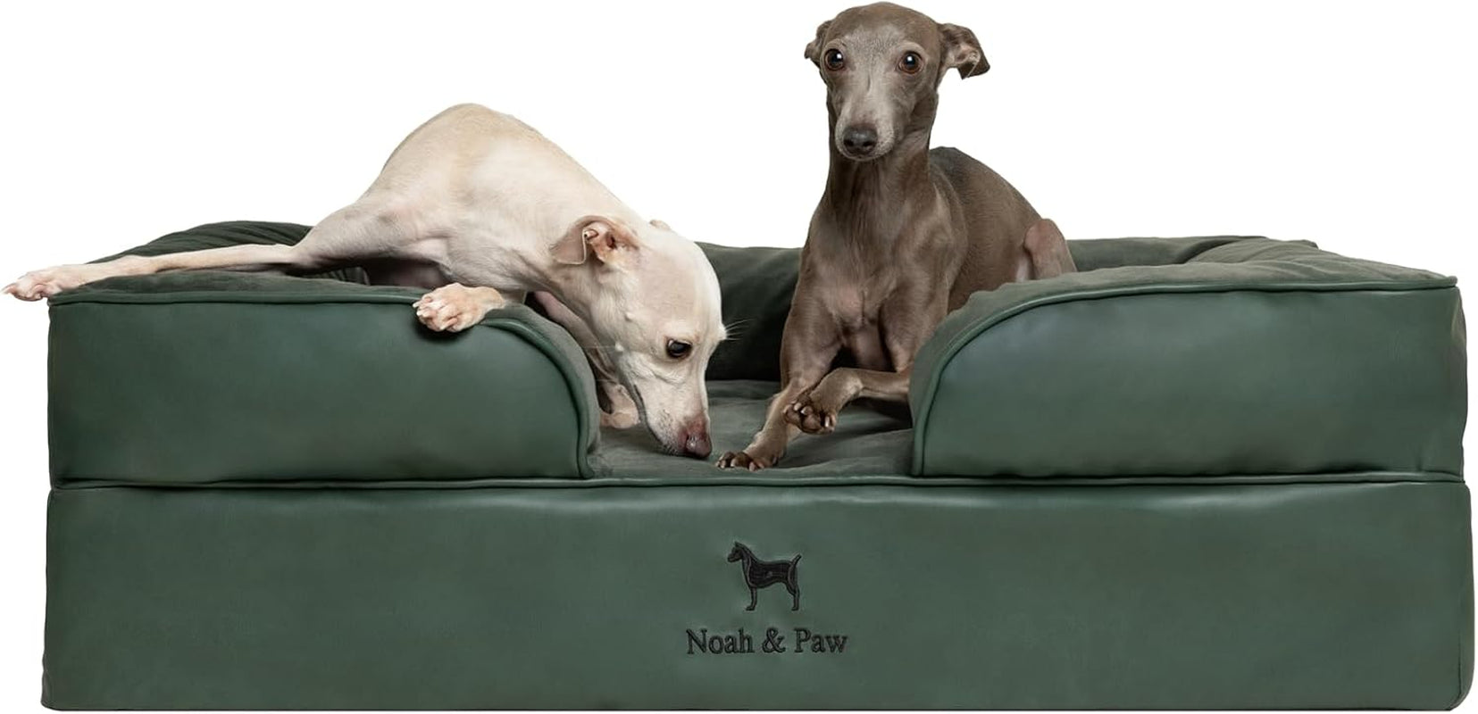 noah-paw-large-dog-bed-35x25x11-inch-orthopedic-dog-beds-eggshell-memory-foam-infused-with-cooling-gel-inner-cover-water-resistant-machine-washable-faux-leather