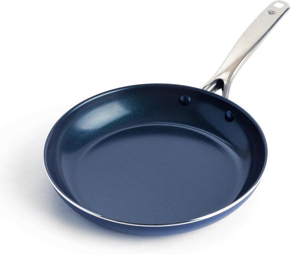 10" Diamond Infused Ceramic Nonstick Frying Pan Skillet, Blue | Pfas-Free Ceramic Nonstick, Dishwasher & Oven Safe, Stay Cool Handle, Durable Metal Utensil Safe, Egg & Omelet Pan1