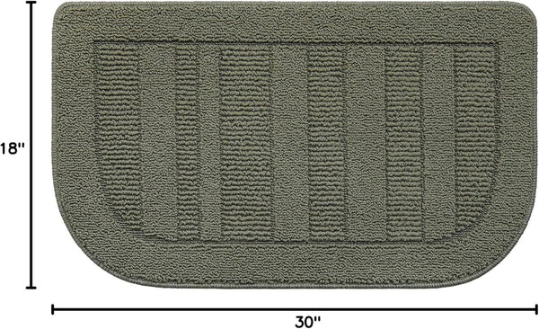 30X18 Inch Kitchen Rugs Non Slip Washable Kitchen Sink Rug, Green | Durable Kitchen Mat, Absorbent Kitchen Mats for Floor, Stain Resistant Small Kitchen Rug, Semicircular Easy Clean & TPR Grip3