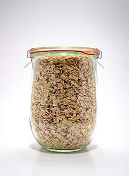 Tulip Jar - Sour Dough Starter Jars for Sourdough - 1 X  745 Large Clear Jar with Wide Mouth - 1 Liter Includes Glass Lid, Rubber Seal and Steel Clips6