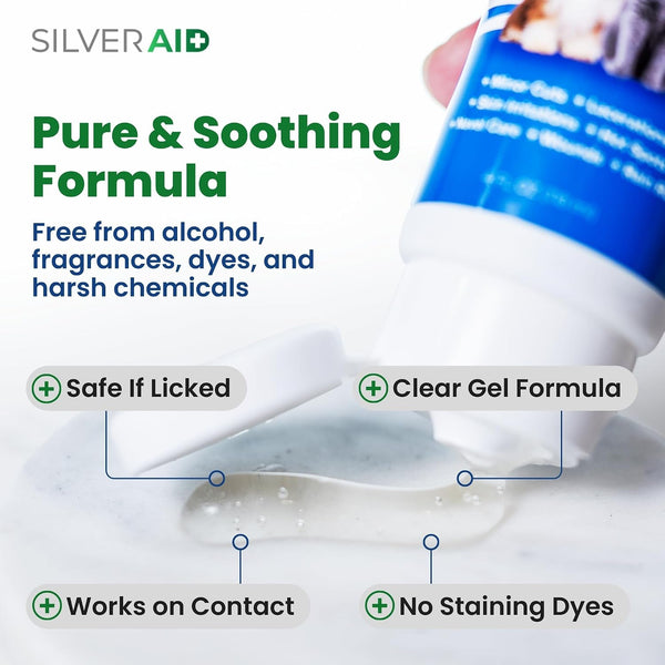 Hot Spot Treatment Gel for Dogs Colloidal Silver Wound Care for Cuts, Bites, Rashes, Skin Irritations & Ulcers, Dog Wound Care Solution, 4.0 Ounces - Vet Recommended & Made in USA3