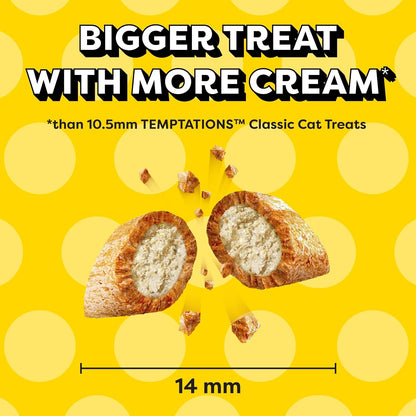 Temptations Jumbo Stuff Crunchy & Soft Cat Treats, Tuna, 14 Oz | Crunchy Outside, Soft Inside, under 2 Calories per Treat, Resealable Stay-Fresh Tub, 100% Complete & Balanced2