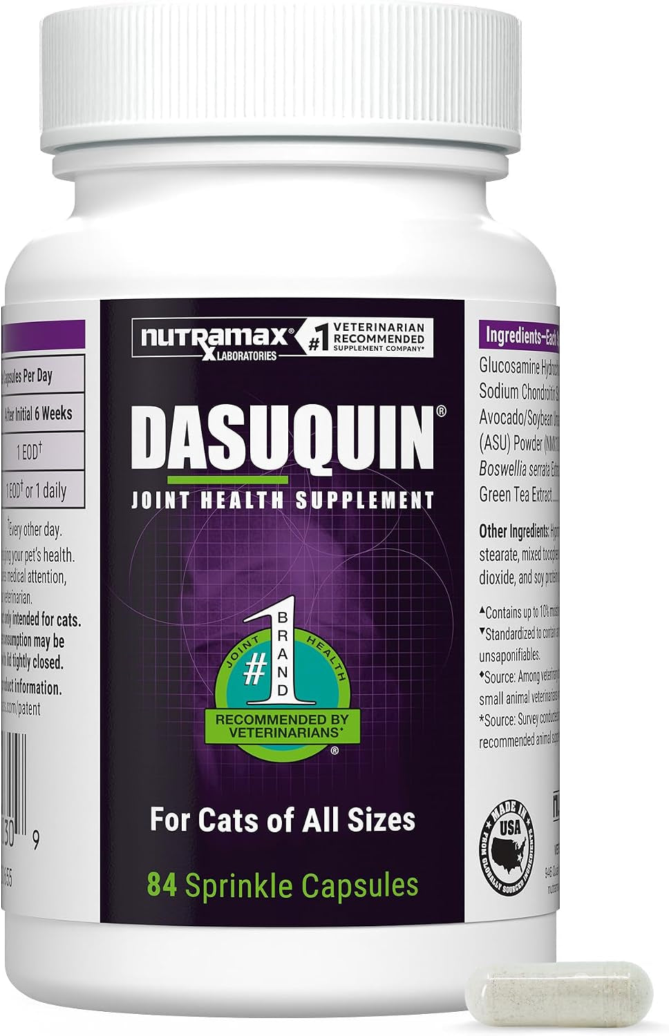 nutramax-laboratories-dasuquin-joint-health-supplement-for-cats-with-glucosamine-chondroitin-asu-boswellia-serrata-extract-and-green-tea-extract-84-capsules-cat-joint-support-glucosamine-chondroitin-asu-boswellia-serrata-extract-green-tea-extract-all-ages-sizes