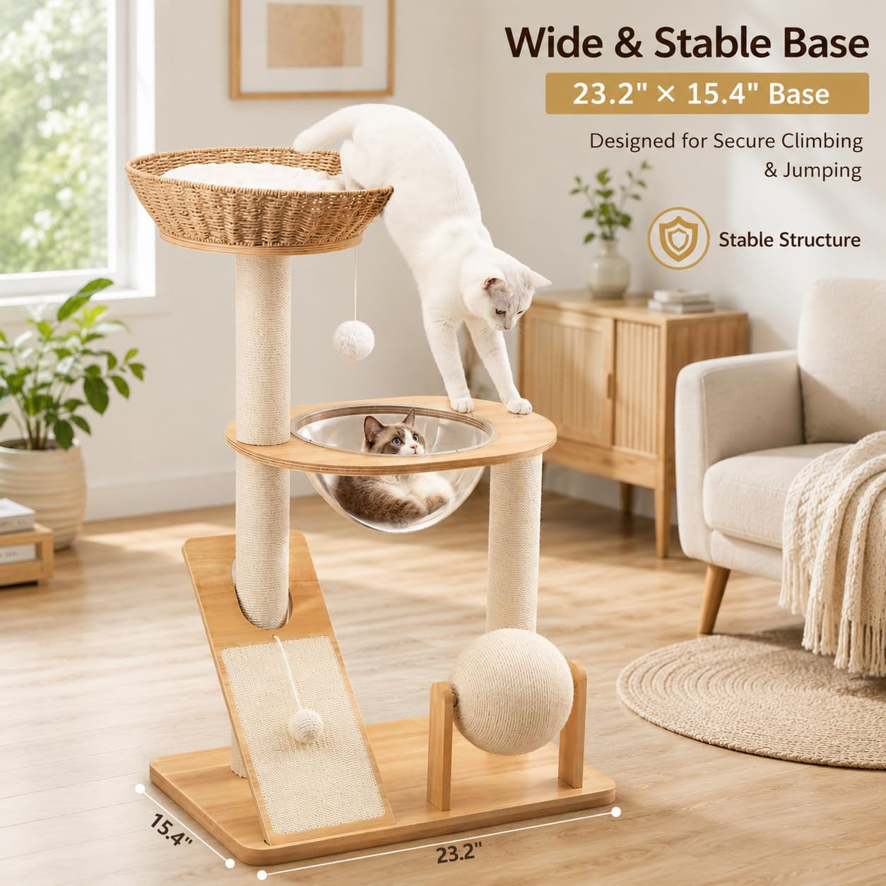 modern-wooden-cat-tree-for-indoor-cats-furniture-style-cat-tower-with-handwoven-basket-and-soft-cushion-acrylic-space-capsule-sisal-scratching-posts-interactive-play-ball-38-cat-condo