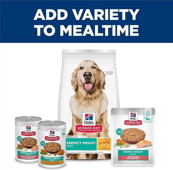 Hill'S Science Diet Adult Perfect Weight Wet Dog Food | #1 Veterinarian Recommended, Vegetable & Chicken Stew, 12.5 Oz. Cans, 12-Pack9