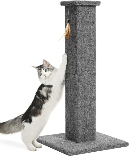 Made4Pets Cat Scratching Post for Indoor Cats, Carpet Cat Scratcher, 32" | Soft Carpet Surface for Cats That Prefer Fabric Scratching, Stable Base, Full-Body Stretching, Ideal for Kittens & Adult Cats1