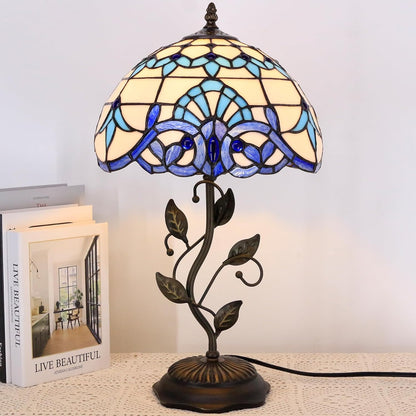 Table Lamp Base Replacement Only (N (W 6 H 20 Inch)) | Fit for 8, 10, 12 Inch Tiffany Style Stained Glass Lampshade, Dark Bronze Finish, Resin, Push Switch on Cord6