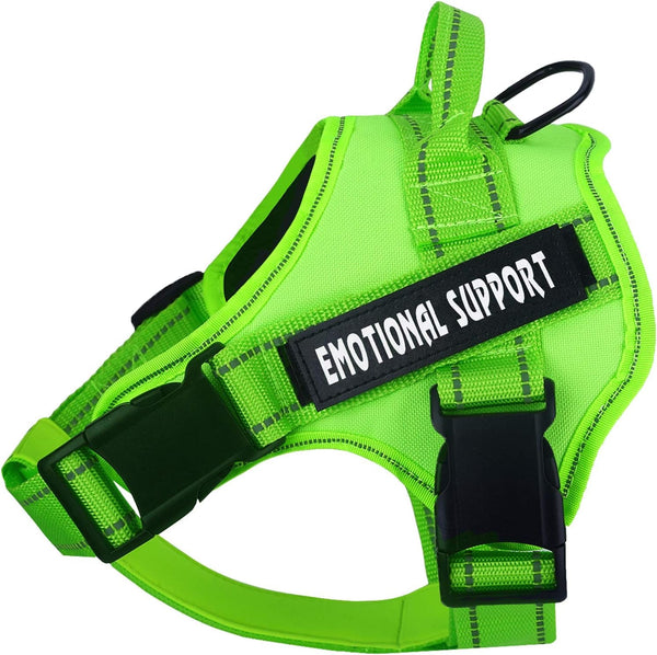 Voopet Service Dog Harness, Emotional Support Pet Vest Harness, Reflective Breathable & Adjustable No Pull ESA Harness for Small Medium Large Dogs (With 4 PCS Removeable Tags),Xx Small (Pack of 1)22