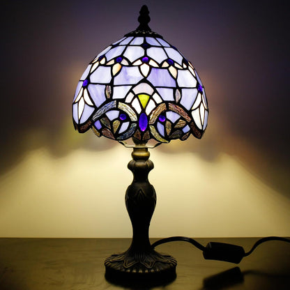 Table Lamp Base Replacement Only (M (W 4 H 15 Inch)) | Fit for 6, 8, 10 Inch Tiffany Style Stained Glass Lampshade, Dark Bronze Finish,Resin, Push Switch on Cord6