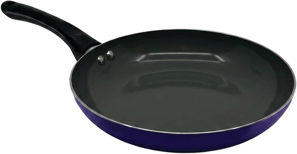 20-Piece Ceramic Metallic Cookware Set, Nonstick - Amethyst | 20-Piece Cookware Set with Ceramic Nonstick Interiors, Glass Lids, Utensils, Strainer, Pads, and Griddle Pan.8