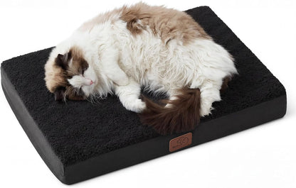 Bedsure Washable Dog Beds Large Sized Dog with Comfy Sherpa, 36X27In Grey | Orthopedic Egg Crate Foam,Comfort Support Flat Rectangle Pet Mat,Non-Slip Bottom,Removable Cover,For Large Breed up to 55 Lbs22