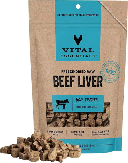 Vital Essentials Freeze Dried Dog Treats | Beef Liver, Single Ingredient | Premium Quality | Grain Free Training Treats for Dogs, 2.1 Oz Bag10