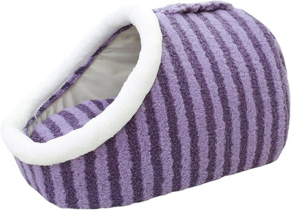 Warm Nest Dog Bed, Soft Cozy Pet Cave with Removable Cushion, Non-Slip Washable Soft Slipper Cave for Small and Medium Pets (Blue, Large)14