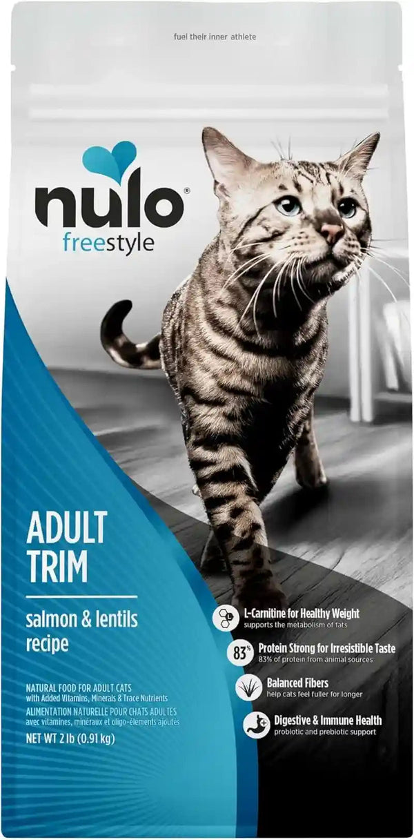 Nulo Freestyle Adult Trim Dry Cat Food - Salmon & Lentils, High Protein, Grain Free, Weight Management Kibble with Probiotics & L-Carnitine, 4Lb Bag11