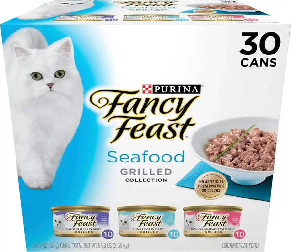 Purina Fancy Feast Grilled Seafood Wet Cat Food, 3 Oz Cans, 24-Pack11