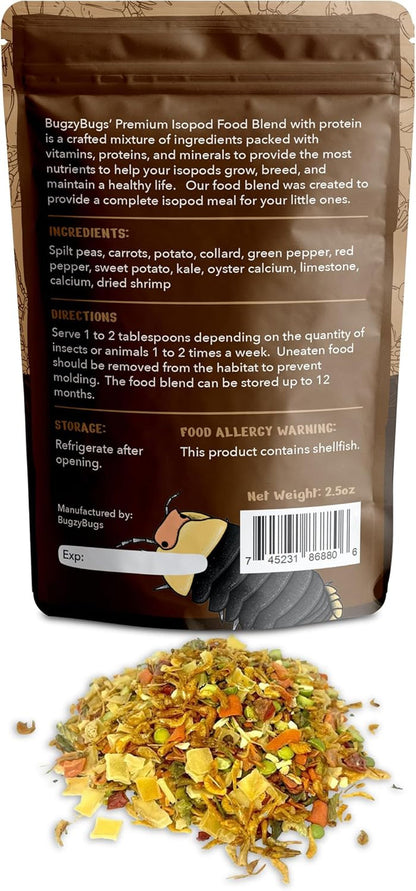 Isoblend Premium Isopod Food Feed Mix All Natural Protein Vegetable Dry Blend for Isopods Feeders Insects2