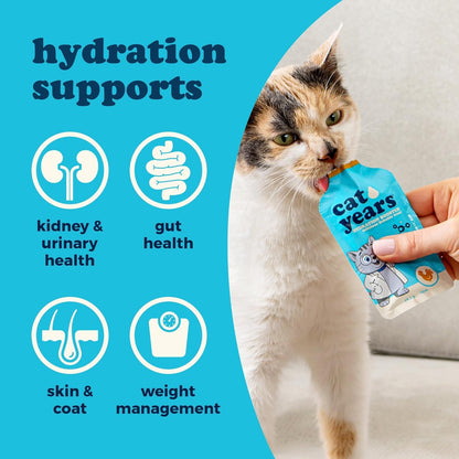 Cat Years Hydration Booster, Daily Lickable Treat, Chicken 7-Day Supply5