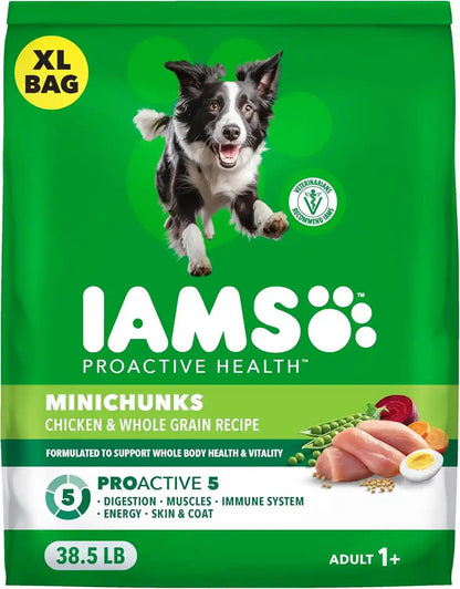 IAMS Proactive Health Adult Minichunks Dry Dog Food, Chicken, 30 Lb | Real Chicken #1 Ingredient, No Fillers, Natural Fiber & Prebiotics, Omega-6 Fatty Acids, Antioxidants for Immune Support13