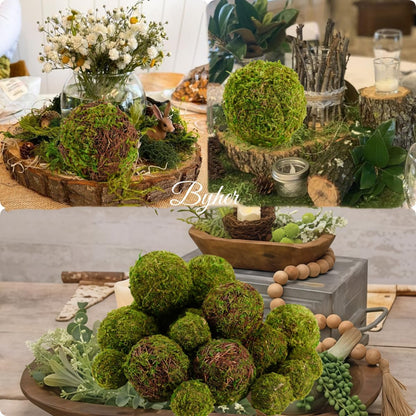 Decorative Moss Balls Set - 18Pcs Fake Moss Balls for Bowl Fillers, Centerpiece Decor, Home Decor, Vase Fillers, Wedding Decor, Table Arrangements, Coffee Accents, DIY Crafts (Mix-Set of 18)6