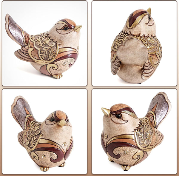 Bird Figurines for Home Decor,Bird Statue Sculpture for Shelf Decor Accents,Boho Bird Decorations for Table Office Living Room Bedroom,Retro Animal Statues Decorative Bird Gifts for Bird Lovers Women3