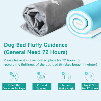 Waterproof Dog Bed for Large/Medium Dog, Memory Foam Dog Beds & Furniture | 38” X 26" X 1.5" for Large Sized Dogs with Anti-Slip & Washable Removable Cover, Soft Flannel Top Pet Beds, Grey5