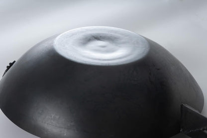 Black13 Flat Pre-Seasoned Hammered Carbon Steel Wok with Wooden and Steel Helper Handle (13 Inch, Flat Bottom)4