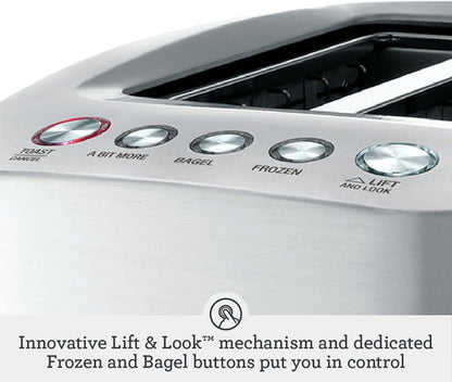 Breville BTA820XL Die-Cast Smart Toaster, 2 Slice, Brushed Stainless Steel | Toast Bagels and Thick Bread Evenly in Wide Slots with Variable Browning Control | Includes 'A Bit More' and 'Lift & Look'5