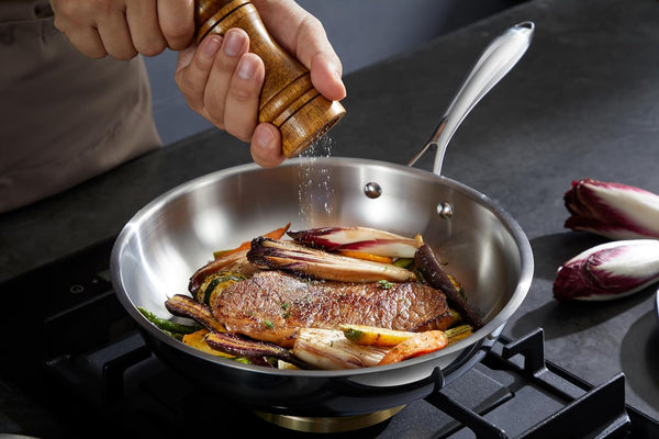 10 Pcs Stainless Steel Pots and Pan Sets for Various Cooking Needs | 5 Ply Clad, Compatible with All Cooktops, PTFE, PFAS and PFOA Free, Dishwasher Safe, Oven Safe up to 800F4