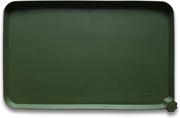 Hoki Found -Waterproof Pet Feeding Mats with High Lips - Multiple Size and Colors for Dogs, Cats & Others-G50