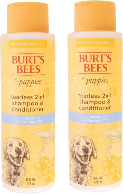 Burt’S Bees for Pets Tear Free Puppy Shampoo & Conditioner with Buttermilk, 2 in 1 Gentle Dog Shampoo for Puppies, Cleans and Conditions Sensitive Skin, 16 Fl Oz | Gentle 2-In-1 Formula Cleans and Conditions Sensitive Puppy Skin and Coat; Tearless for Easy Bath Time13