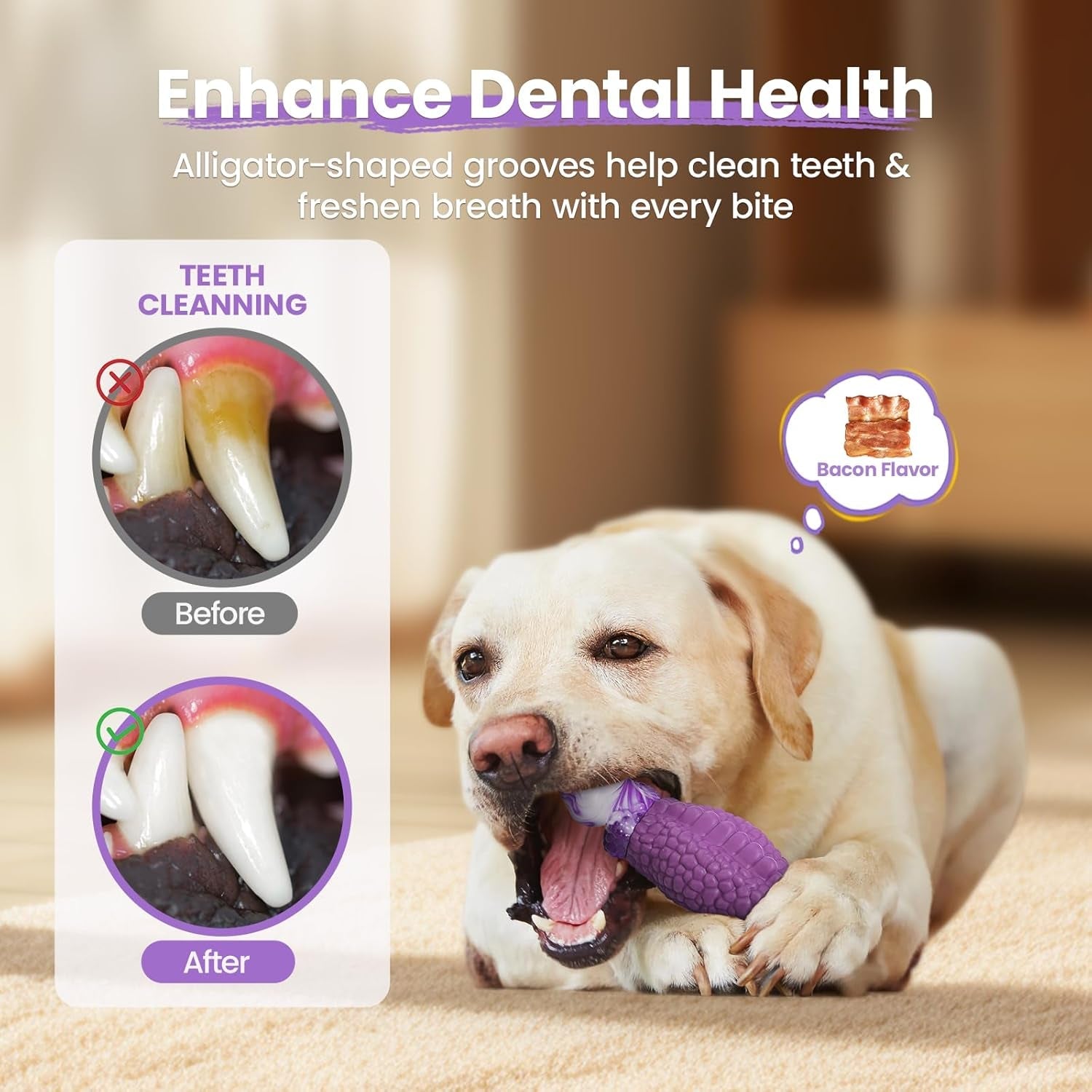 hgb-tough-dog-toys-for-aggressive-chewers-squeaky-indestructible-chew-toy-alligator-dog-toy-for-medium-large-dogs-hard-nylon-natural-rubber-teeth-cleaning-texture-bacon-flavor-keeps-dogs-busy