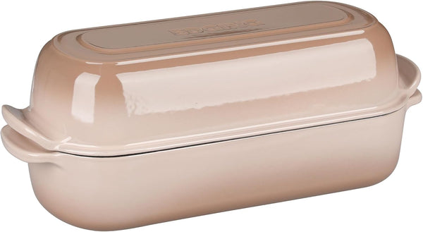 Enameled Cast Iron Loaf Pan with Lid, Bread Pan, Dutch Oven Bread Pan for Homemade Sourdough Bread Baking, 12.5X5.5 Inch, 5Qt, Mocha8