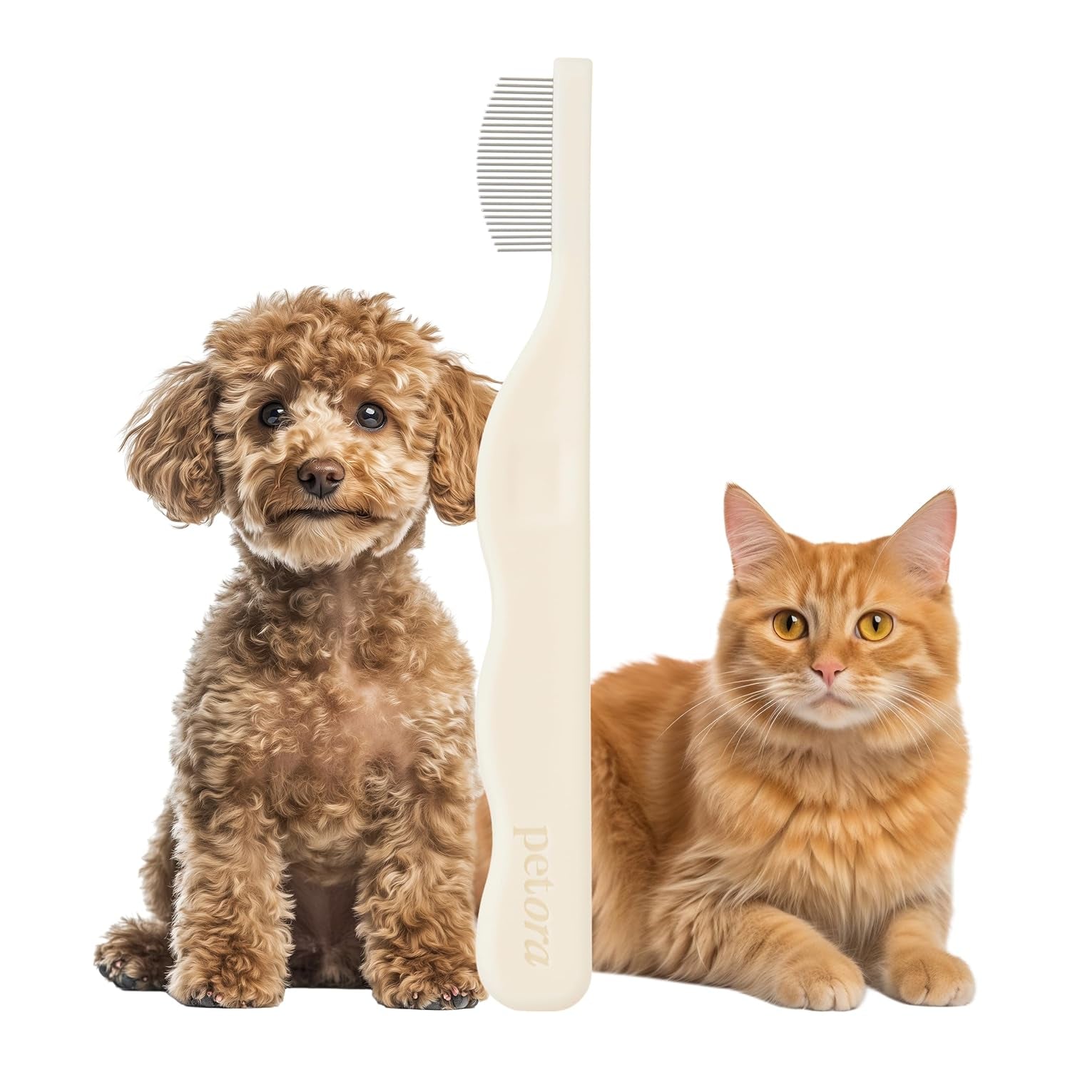 petora-brush-on-me-gentle-facial-eye-comb-for-dogs-cats-smooth-stress-free-tear-stain-remover-fine-tooth-grooming-tool-with-rounded-tips-comfortable-grip-for-daily-pet-grooming