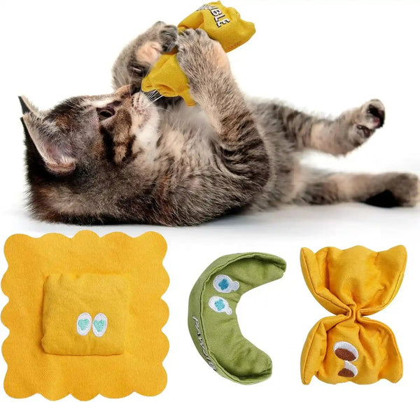 Cactus Catnip Toys, 100% Pure Organic Catnip-Filled Toys without Cotton | 5 Pack Interactive Kitten Toy for Anxiety Relief, Soft Cute Teething &Chew Toys for Indoor Cats10