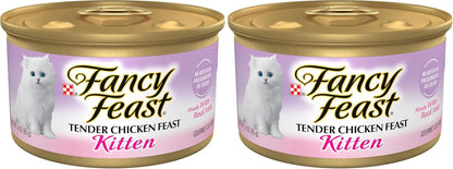 Purina Fancy Feast Kitten Tender Chicken Feast Wet Kitten Food Pate - (Pack of 24) 3 Oz. Cans11