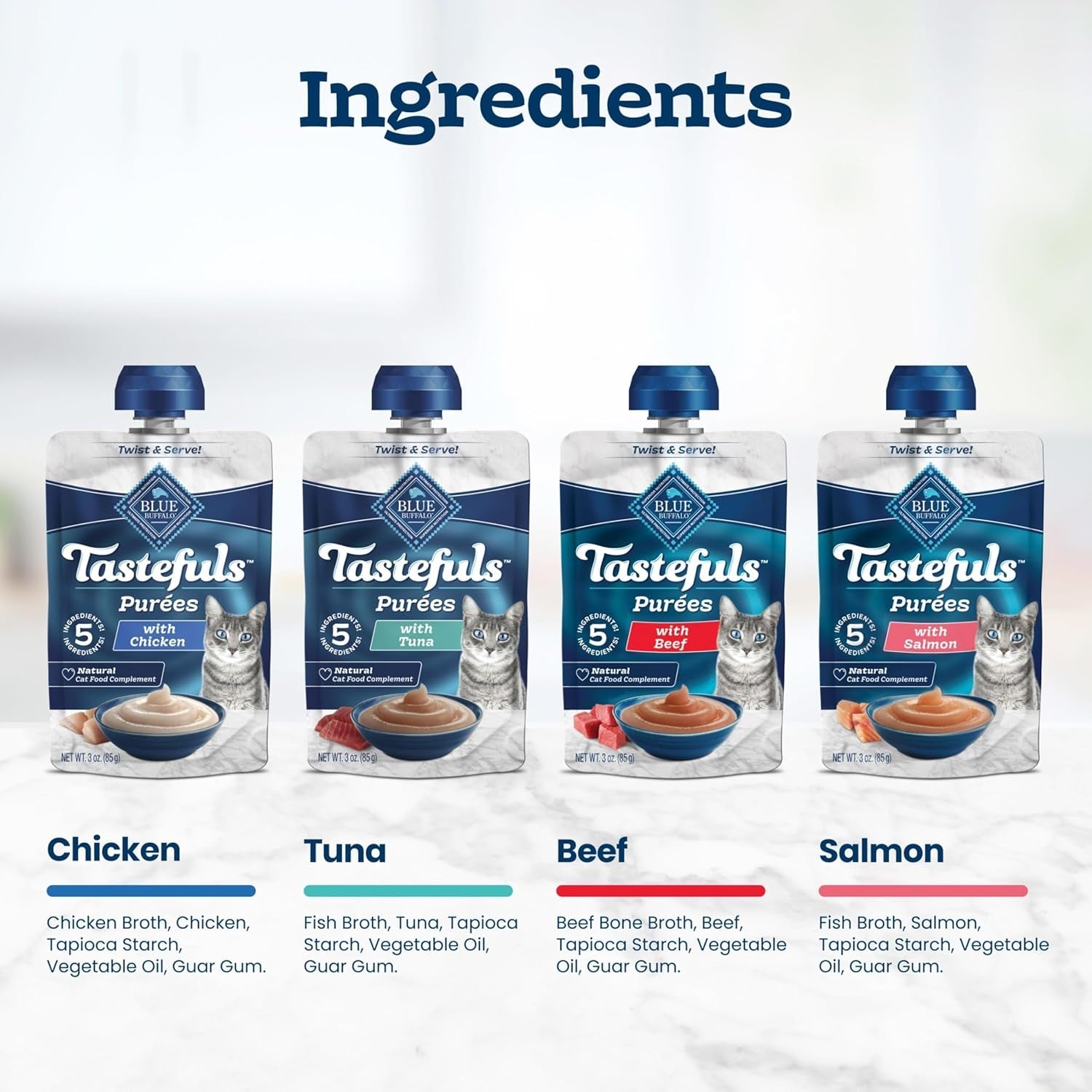 blue-buffalo-tastefuls-purees-variety-pack-cat-food-topper-3-oz-12-ct-chicken-tuna-beef-just-5-ingredients-resealable-twist-cap-pouches
