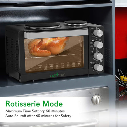 Kitchen Convection Electric Countertop Rotisserie Toaster Oven Cooker with Food Warming Hot Plates, 30+ Quart (AZPKRTO28)4