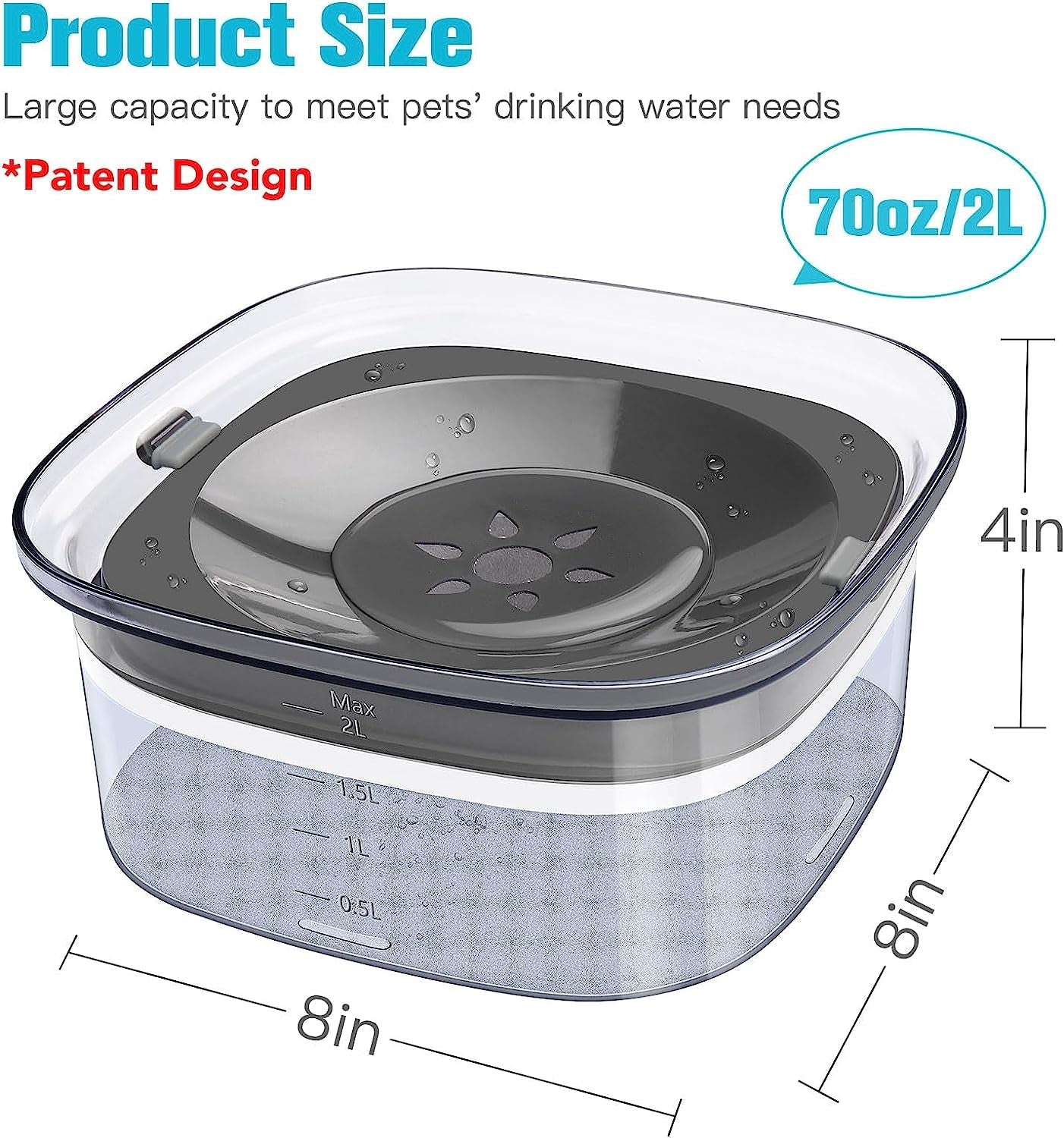 upsky-70oz-dog-water-bowl-2l-no-spill-dog-bowls-large-capacity-spill-proof-slow-water-feeder-no-splash-pet-water-dispenser-vehicle-carried-travel-slow-drinking-bowl-for-messy-drinkers