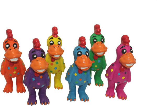 Multipet Polka Dot Globken Chicken Latex Dog Toy - Squeaky Toy for All Dogs - Easy-To-Clean Squeaky Toys - Latex Dog Toys for Playing (1 Count, 11.5”, Random Color Surprise)9