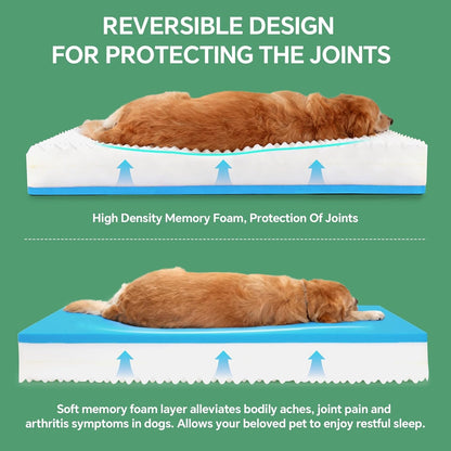 HOMBYS 7” Thickness Orthopedic Dog Bed for Large Giant Dogs, Double-Layer Memory Foam Waterproof Washable XXL Dog Sofa Bed with Bolster Headrest, Ultra-Supportive for Joint & Arthritis Relief2